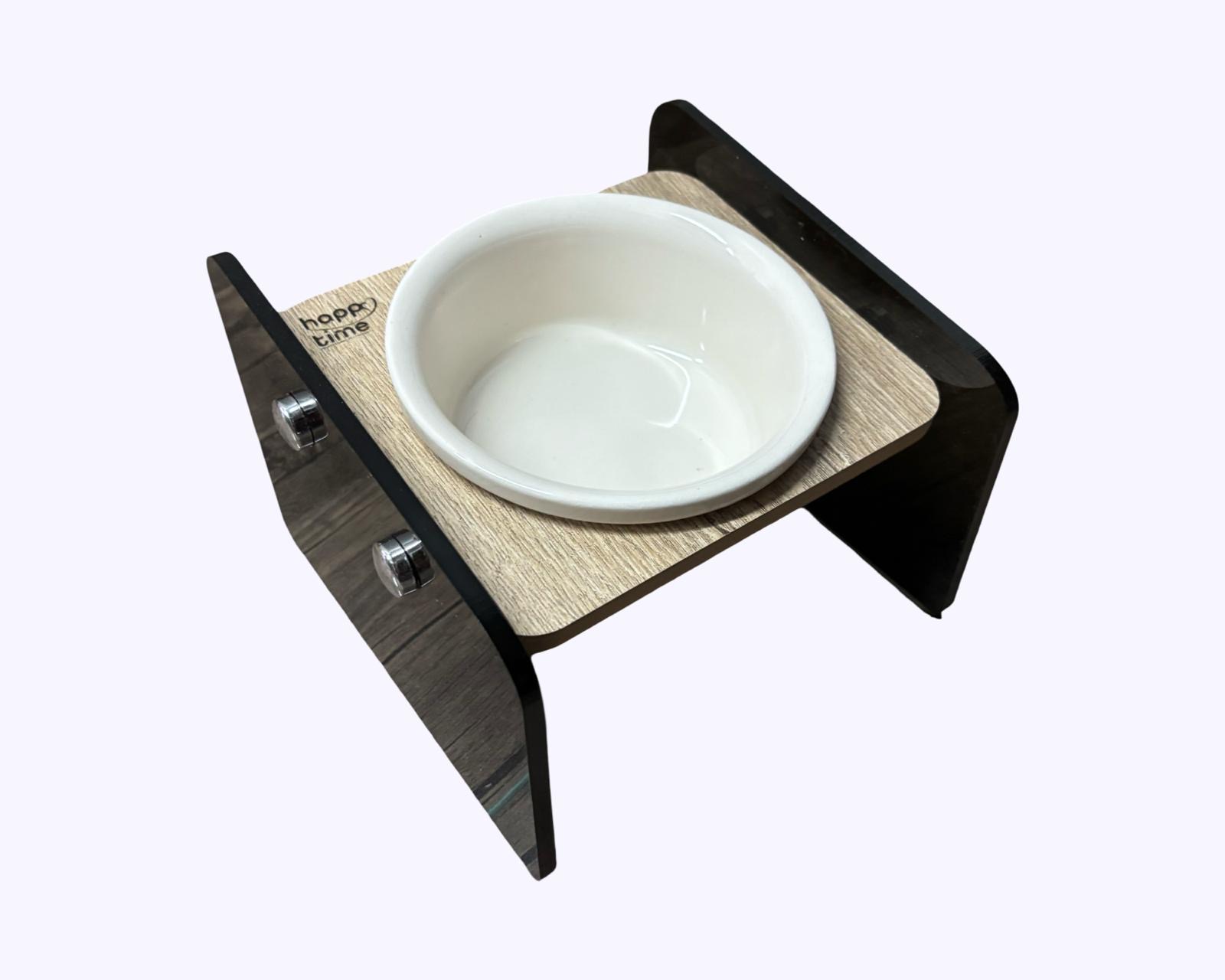 PLEKSİ AHŞAP MODEL MAMA KABI TEKLİ 300 ML